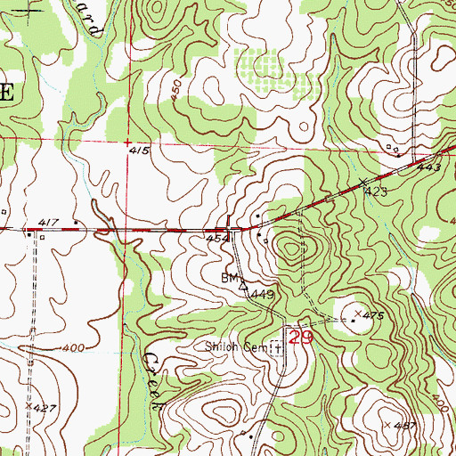 Topographic Map of Mount Olive (historical), AR