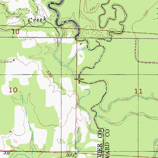 Topographic Map of Murphy Ford, AR