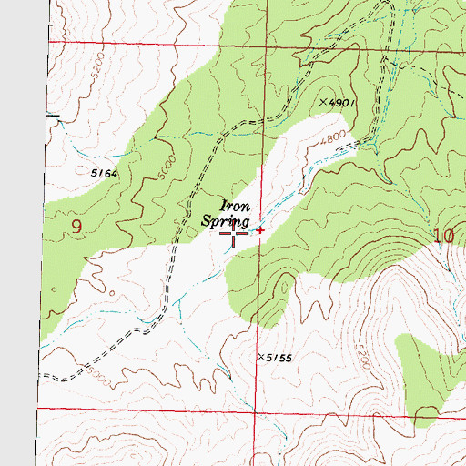 Topographic Map of Iron Spring, AZ