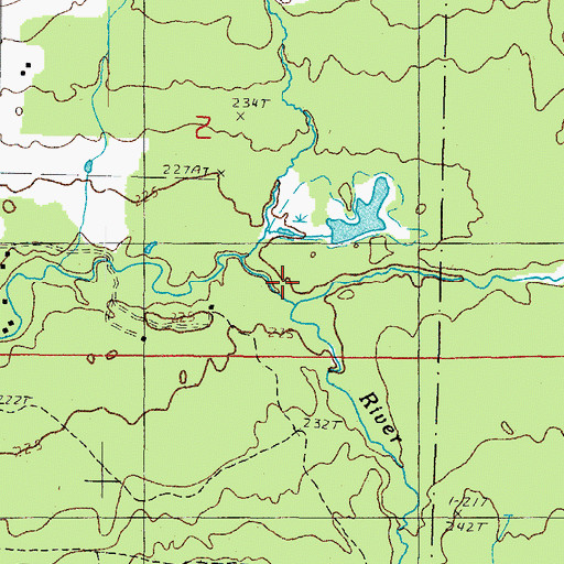 Topographic Map of Fossom Creek, MI