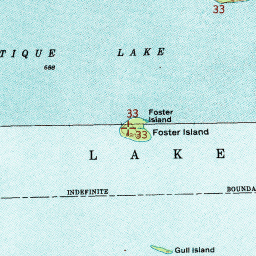 Topographic Map of Foster Island, MI
