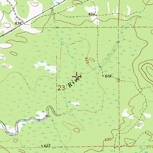 Topographic Map of Four Hundred and Five Creek, MI