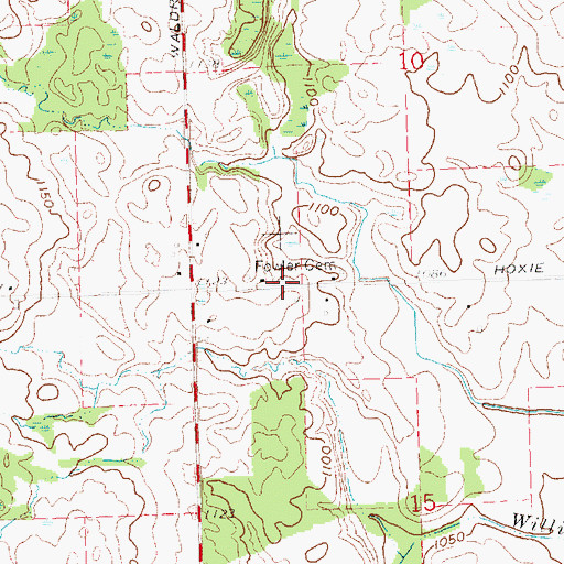 Topographic Map of Fowler Cemetery, MI