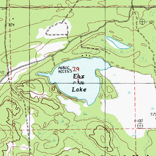 Topographic Map of Fox Lake, MI