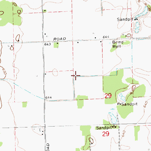Topographic Map of Franklin Drain, MI