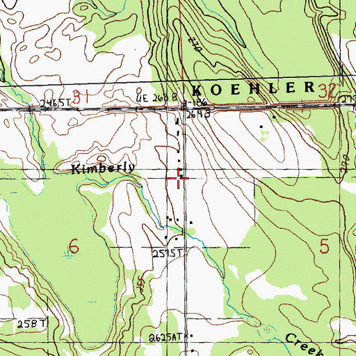 Topographic Map of Free Church, MI