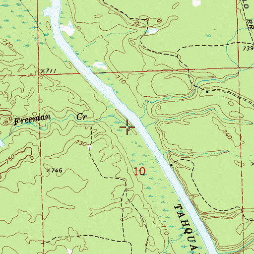 Topographic Map of Freeman Creek, MI