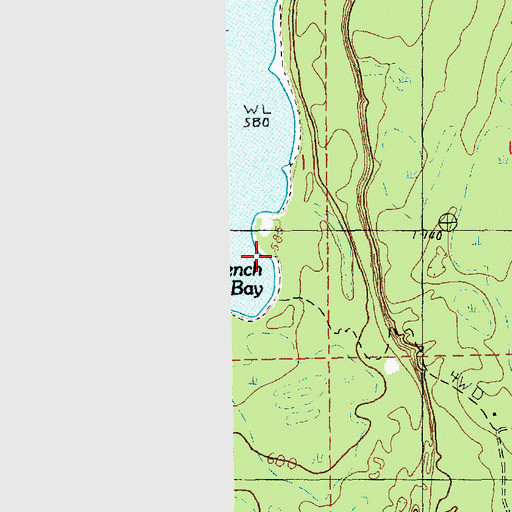 Topographic Map of French Bay, MI