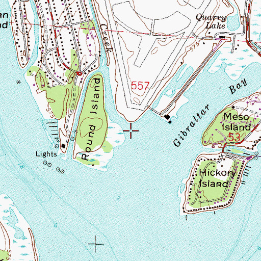 Topographic Map of Frenchman Creek, MI