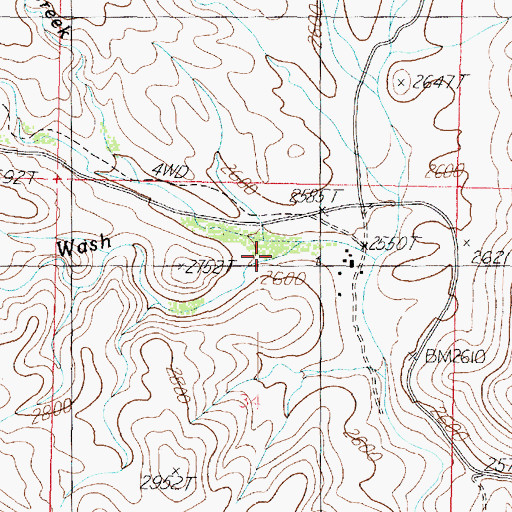 Topographic Map of Iron Spring Wash, AZ