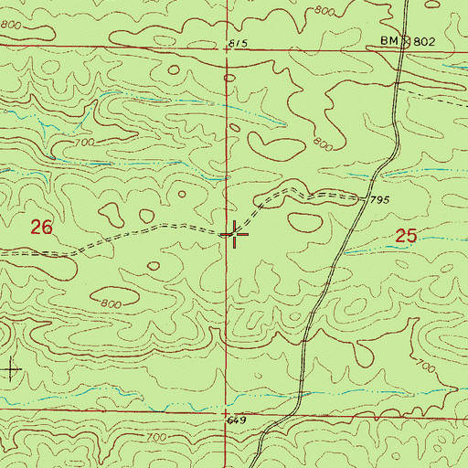 Topographic Map of Pleasant Ridge School (historical), AR