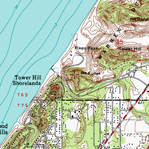 Topographic Map of Mount Fuller, MI