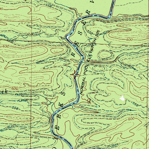 Topographic Map of Potts Ford (historical), AR