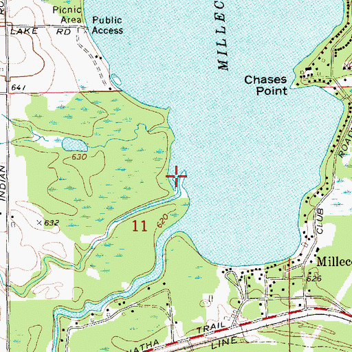Topographic Map of Furlong Creek, MI