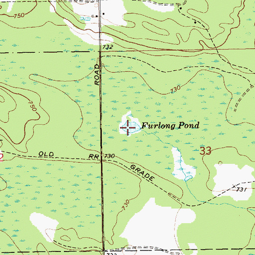 Topographic Map of Furlong Pond, MI