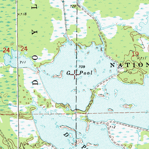 Topographic Map of G Pool, MI