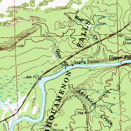 Topographic Map of Gage Creek, MI