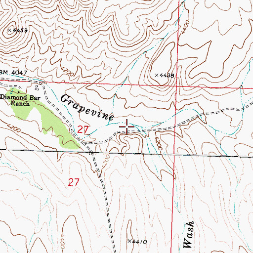 Topographic Map of Iron Spring Wash, AZ