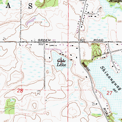 Topographic Map of Gale Lake, MI