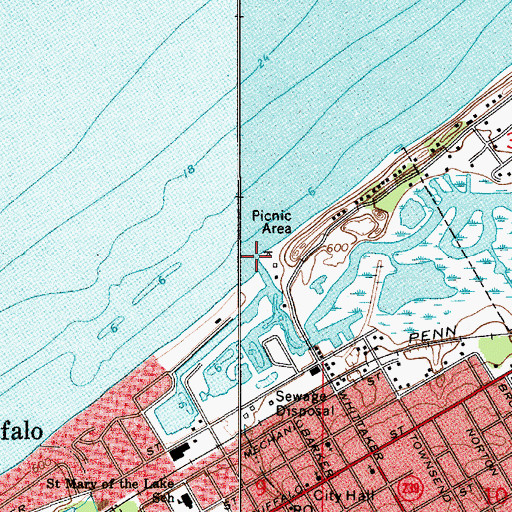 Topographic Map of Galien River, MI