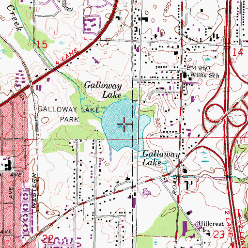 Topographic Map of Galloway Lake, MI