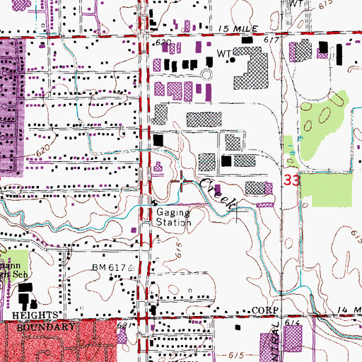 Topographic Map of Gamble Drain, MI
