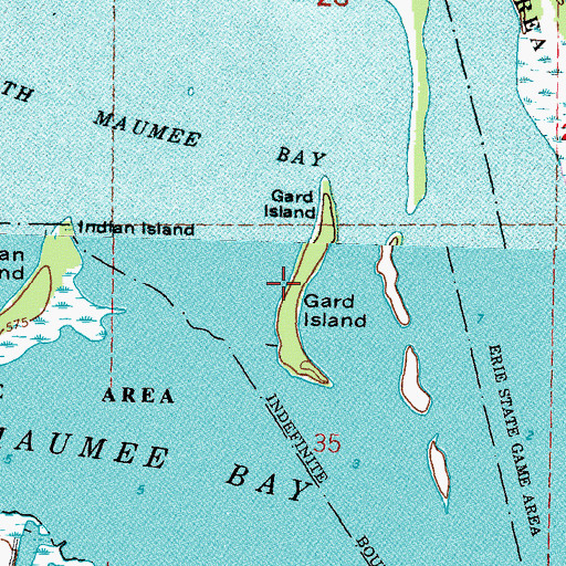 Topographic Map of Gard Island, MI