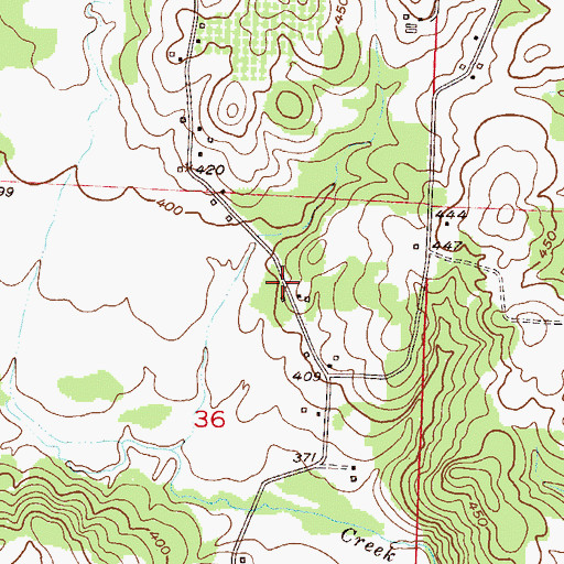 Topographic Map of Rock Springs School (historical), AR
