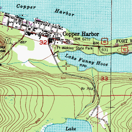Topographic Map of Garden Brook, MI