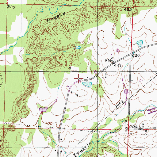Topographic Map of Rosedale (historical), AR