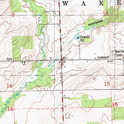 Topographic Map of Gardners Corners, MI