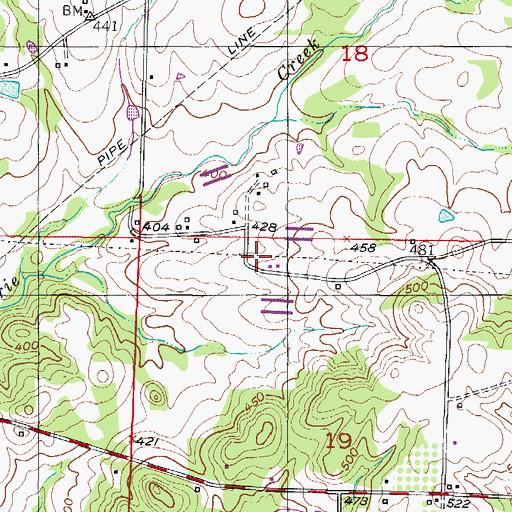 Topographic Map of Rosedale School (historical), AR