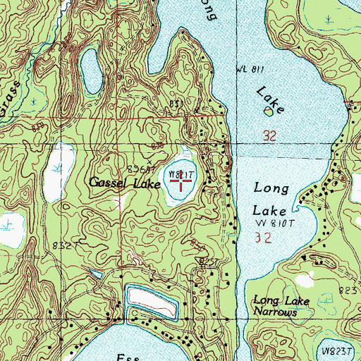 Topographic Map of Gassel Lake, MI