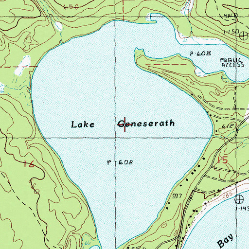 Topographic Map of Lake Geneserath, MI