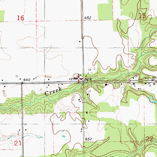 Topographic Map of Geneva Center School, MI