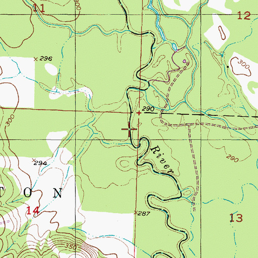 Topographic Map of Saltworks Ford, AR