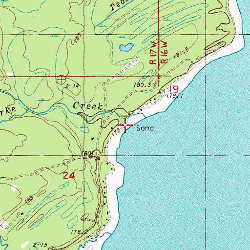 Topographic Map of Gierke Creek, MI