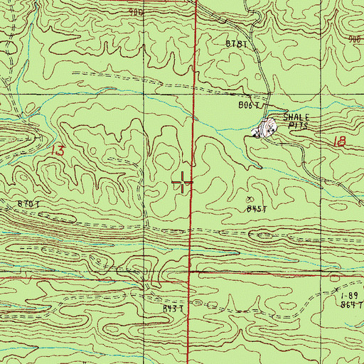 Topographic Map of Shiloh School (historical), AR