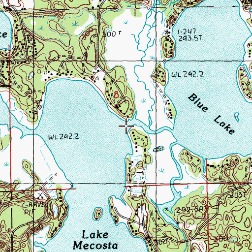 Topographic Map of Gilbert Creek, MI