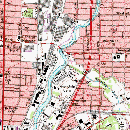 Topographic Map of Gilkey Creek, MI