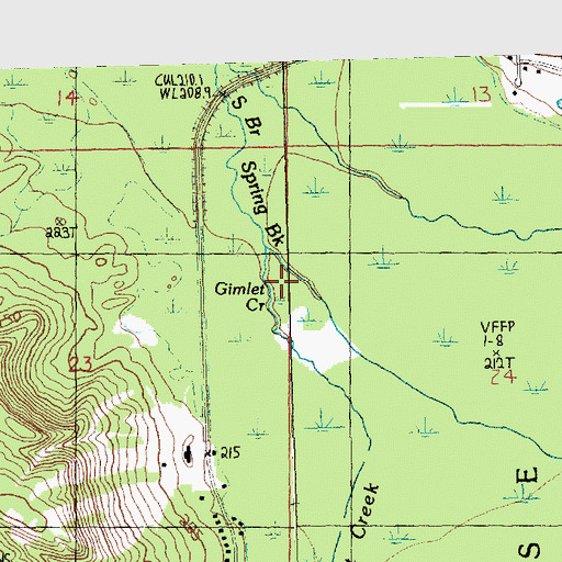 Topographic Map of Gimlet Creek, MI