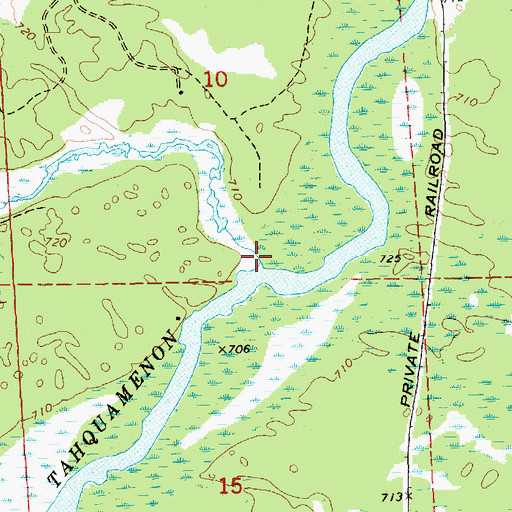Topographic Map of Gimlet Creek, MI