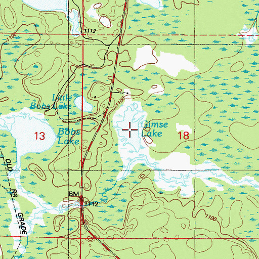 Topographic Map of Gimse Lake, MI
