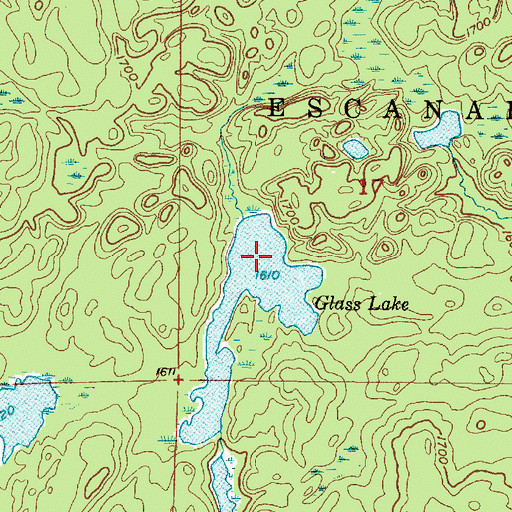 Topographic Map of Glass Lake, MI