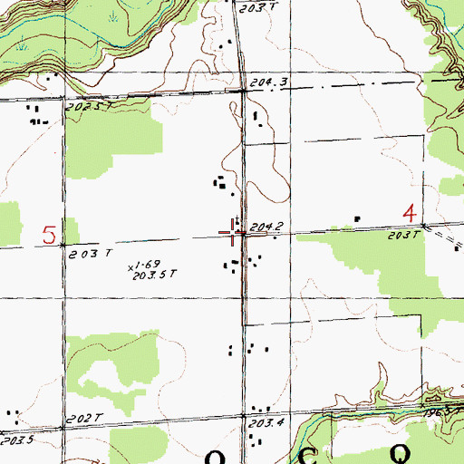 Topographic Map of Glawe School, MI