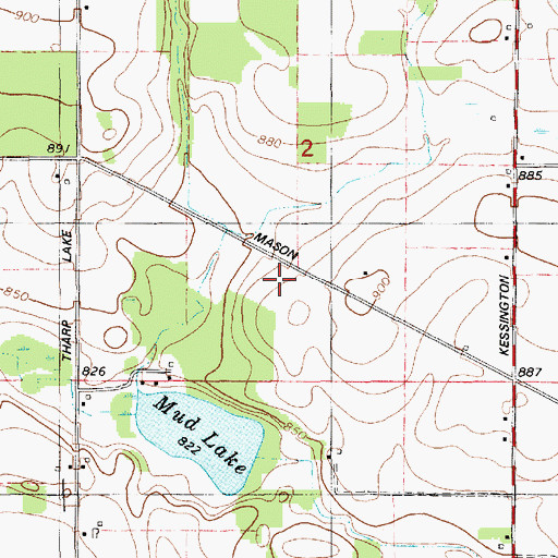 Topographic Map of Gline School, MI
