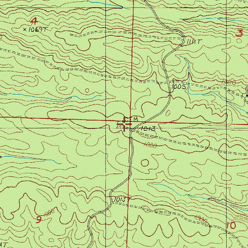 Topographic Map of Union Church (historical), AR