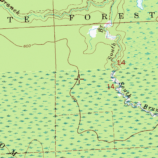 Topographic Map of Gogomain Swamp, MI