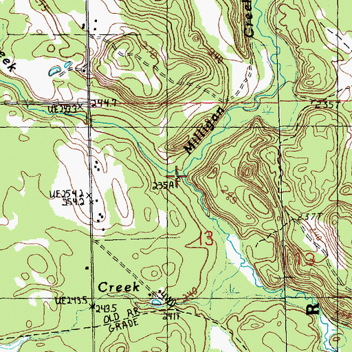 Topographic Map of Gokee Creek, MI