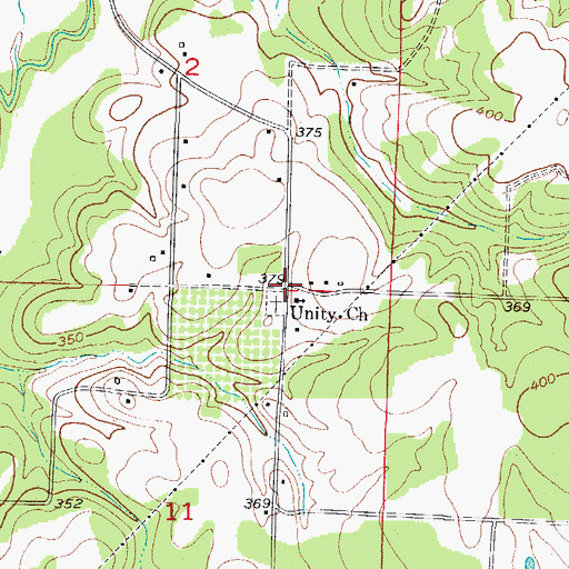 Topographic Map of Unity, AR